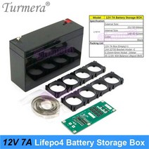 인산철파워뱅크 Turmera 12v 32700 lifepo4 배터리 보관 상자 4s 40a 균형 bms, 브래킷 니켈 bms