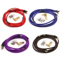 데일리쇼핑 자동차 접지케이블 마이너스접지 5구 출력증강 밧데리 배터리 접지세트 차량용, 5구접지케이블(퍼플1SET)