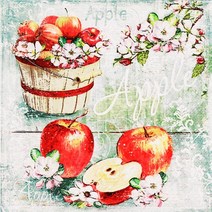 파스텔크래프트 냅킨아트 341935 Cesta de la Manzana 냅킨20매 33x33cm 2104, 20매입, 혼합색상
