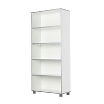 실버라인 사무용책장 사무실 사무용 수납장 5단 오픈장, W800 X D380 X H1850:화이트