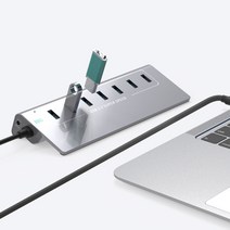 USB 7포트허브 속도10Gbps 내구성 알루미늄바디 C타입, USB허브, USB허브