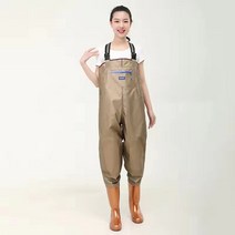 Makone 여성 가슴밑장화 허벅지장화 갯벌 체험옷 입는 장화 전신 선상 물장화