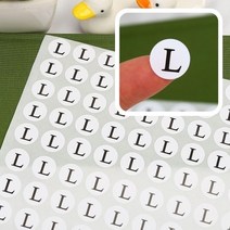 기타 L 10장 1500개 알파벳 옷가게 치수스티커