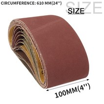 그라인딩 헤드 연마디스크 샌딩 벨트 40-100 그릿 610x320mm 샌더 파워 로터리 공구용 사포 연마 밴드 D, 01 브라운_07 180