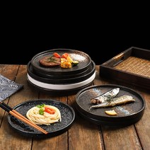 일본식 파인 다이닝 플레이트 접시 수입 그릇 아울렛 세라믹 빈티지 명품 화소반 사기 레트로 브런치 고급 호텔 접대용 남대문 시장 스테이크, N