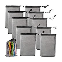 GXXMEI 10PCS 코드 잠금 폐쇄와 8X12inch 나일론 메쉬 Drawstring