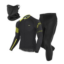 [엠씨엔] MCN 라이더블랙 긴팔+7부바지+마스크 자전거의류 자전거옷