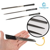 세공용 미니 줄 3종 세트 제작 작업용 금속 플라스틱 야스리 쇠줄 공구, 미니 세공용 줄 3종 1세트