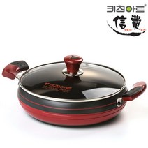 키친아트 신비 전골 냄비, 26cm, 레드 + 블랙