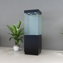 박물관 쇼케이스 골동품 경매장 귀금속 전시회 진열대, 블랙 50×50×120 강화유리