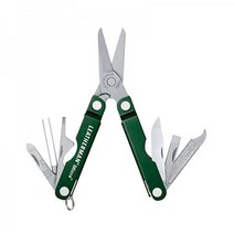 LEATHERMAN 스프링 액션 가위 그루밍 Micra 키 체인 멀티툴 스테인리스 스틸 미국 그린