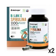 하와이안 스피루리나 분말 가루 캡슐 엽록소 피코시아닌 항산화 효능 식약처 인정 건강기능식품, 120캡슐x2개