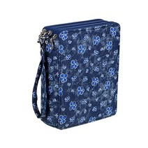 BTSKY 색연필케이스 컬러 케이스 대용량 파우치 펜슬 203858, Blue Flower, Blue Flower
