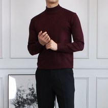 세컨에디션 남성용 니트 반폴라 스웨터