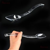 투명 PC재질 뷔페 요리 샐러드 서빙 스푼 26cm 5호, 투명 PC재질 뷔페 요리 샐러드 서빙 스푼 2