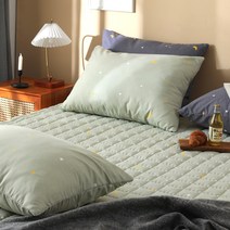 더온 별앤달 미끄럼방지형. 고정밴드형 침대패드l MS.S.SS.Q, 올리브라떼