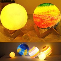 달 12CM 감성 우주 무드등 소품 DIY 창작 취미 그림 그리기, 12CM DIY 무드등