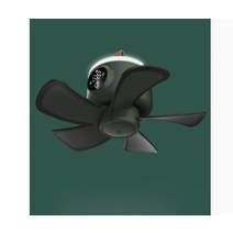 무선타프팬 실링팬 휴대용 USB 천장 캠핑 선풍기 미니, 단일사이즈, 다크그린+무드등