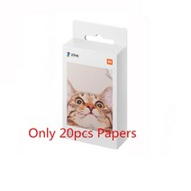 핸드폰 사진인화기 포토프린터 스마트폰 사진출력기 xiaomi mijia ar 포켓 300dpi 블루투스 앱, 단 20 종이