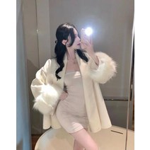 CC콜렉트 오버핏 산드로 모한 요즘핫한 여성 럭셔리 코트