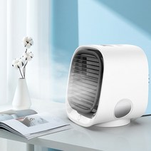 미니에어컨 캠핑에어컨 휴대용에어컨 5V 홈 미니 휴대용 에어 컨디셔너 3 색 라이트 가습기 정수기 USB 쿨, 01 WHITE