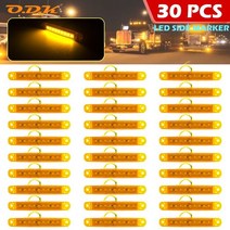 트럭화물차보조등 차폭등 후미등 테일램프 30pcs 12v 24v 9 smd led 사이드 마커 브레이크 표시기 경고 테일 라이트 통관 버스 ute 트레일러 캐러밴, 없음
