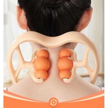 목 롤링 마사지기 수동 허리 다리 종아리 승모근 안마기 지압기, 6구-블루+두피마사지기
