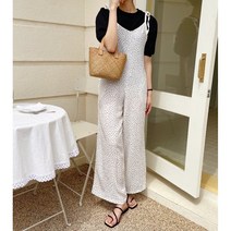 라라룰루 도트 오버롤팬츠