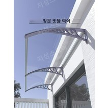 창문빗물막이 비가림 투명 창문 비가리개 비가림막, 60X200cm