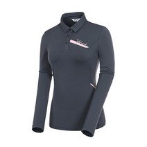 볼빅 여성 골프 절개 디테일 카라 긴팔 티셔츠 VLTSJ802_DG