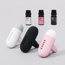 스토어베리 차량용 방향제 클립형(핑크 알약)+10ml 리필(잉글리쉬페어) 포함, 1병, 1개