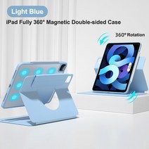 ebook리더기 이북 북 전자책 단말기 전자북IPad Air 5 10.9 "2022 자기 분리 케이스 커버 Pro 11 4 2021 용 후면 쉘, 02 Blue, 08 iPad 10th 10.9 2022