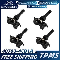 40700-4CB1A 40770-4CB1B TPMS 타이어 압력 게이지 닛산 알티마 라다 칼리나 르노 캉구 콜레오스 인피니티 QX50, 10PCS