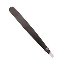1pcs 스테인레스 스틸 눈썹 족집게 검은 평면 머리카락 풀러 미용 메이크업 도구 속눈썹 에필러, [02] 02 Black