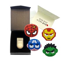 히어로 골프볼마크 & 골프티꽂이 퍼터키퍼 티걸이 볼마커 ( PXG 에이밍 카카오 마커그룹 황금돼지 마크앤로나 선물용품 ), 로봇맨, 랜덤 1세트 추가