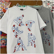 프로레슬링 기술 반팔 티셔츠 레슬링 코믹 개그 동아리 반팔티 재미있는 특이한 엽기 인싸