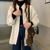 IBOY UGIRL 여성 가을 루즈핏 코르덴 셔츠 남방