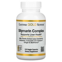 캘리포니아 골드 뉴트리션 실리마린 복합체 민들레 아티초크 Curcumin C3 Complex 생강 및 BioPerine 함유 밀크시슬 추출물 베지 캡슐 옵션확인필수, 120 개