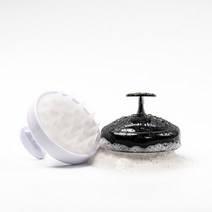볼베르스킨 샴푸브러쉬 두피스케일링 마사지 검정 화이트, 블랙