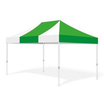 홍캐노피 알루미늄 캐노피천막 3 x 4.5 m, 녹색(중앙) + 백색, 1세트
