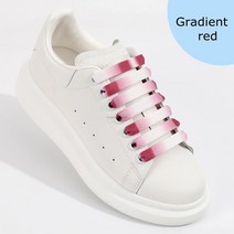 MCQ 블랙 화이트 끈 레인보우 끈 운동화 캐주얼 신발 끈 그라데이션 1.2CM 너비 100/120/140CM 플랫 구두 끈
