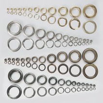아유디 [낱개]아일렛링 100개 끈구멍 단추, 흑니켈#400(6mm)