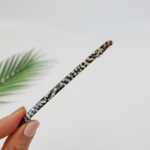 프랑스핀 호피 마블 슬림 롱 10.5 cm 빼빼로 헤어 자동핀