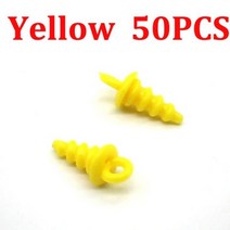 Boilie-스크류 잉어 낚시 액세서리 D-Rig Chod 리그 터미널 태클 미끼 홀더 플라스틱 나사 팝업 보일리스 스톱 50 개, 50pcs yellow