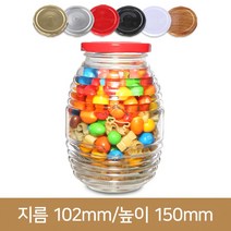 유리병 꿀병 벌꿀750ml(70파이) 플라스틱마개, 검정, 1개