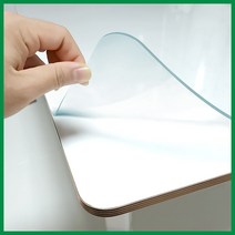 블루몬스터 투명 식탁매트 데스크 유리대용 주문 맞춤제작 pvc 2mm, 사각, 80cm x 190cm (라운딩가능)
