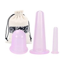 셀룰라이트 마사지 3pcs 항아리 실리콘 진공 cupping 캔 ventouse 안티 셀룰 라이트 흡입 컵 얼굴 바디 통증 완화 masajeador, 3LP Purple_CHINA