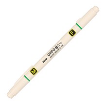 자바펜 수성펜.OHP수성물펜(M.F)트윈펜(1타12자루)색상선택, 1개, 녹색