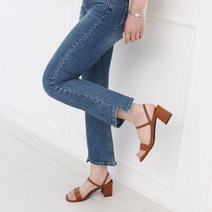 [투나나] 홀드온 빅사이즈 밴딩 스트랩 샌들 힐 (225-270) 6CM