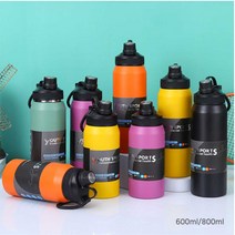 유스 스포츠 텀블러 보틀 헬스물병 600ml800ml kkang*7913465EA, 골드스마일 800ml_옐로우